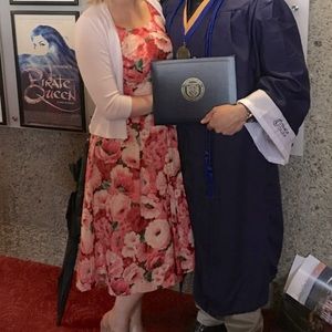 Emily and Fin Isobel Dress Brilliant Pink Peonies